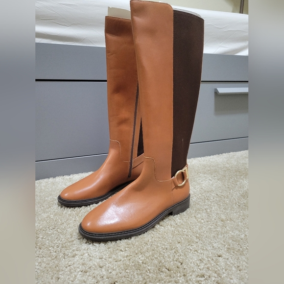 Coach Fitz Cognac and Brown Women's Riding Boots - Picture 5 of 5